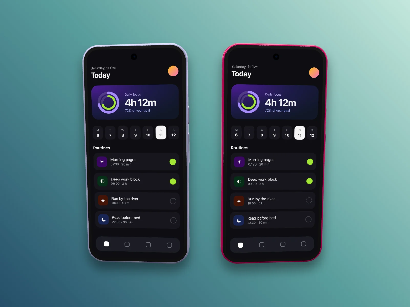 Pixel duo template: 2 × Android.